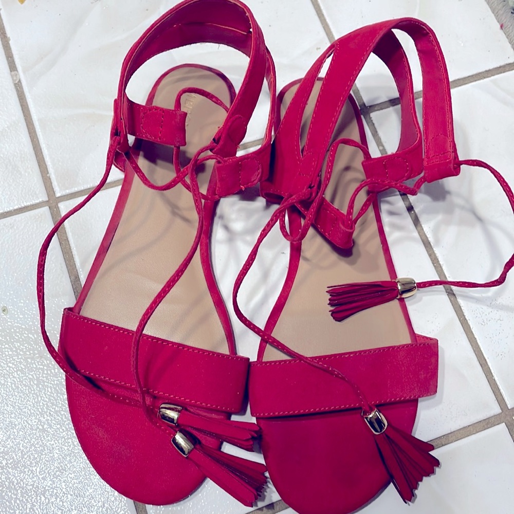 Red sandals